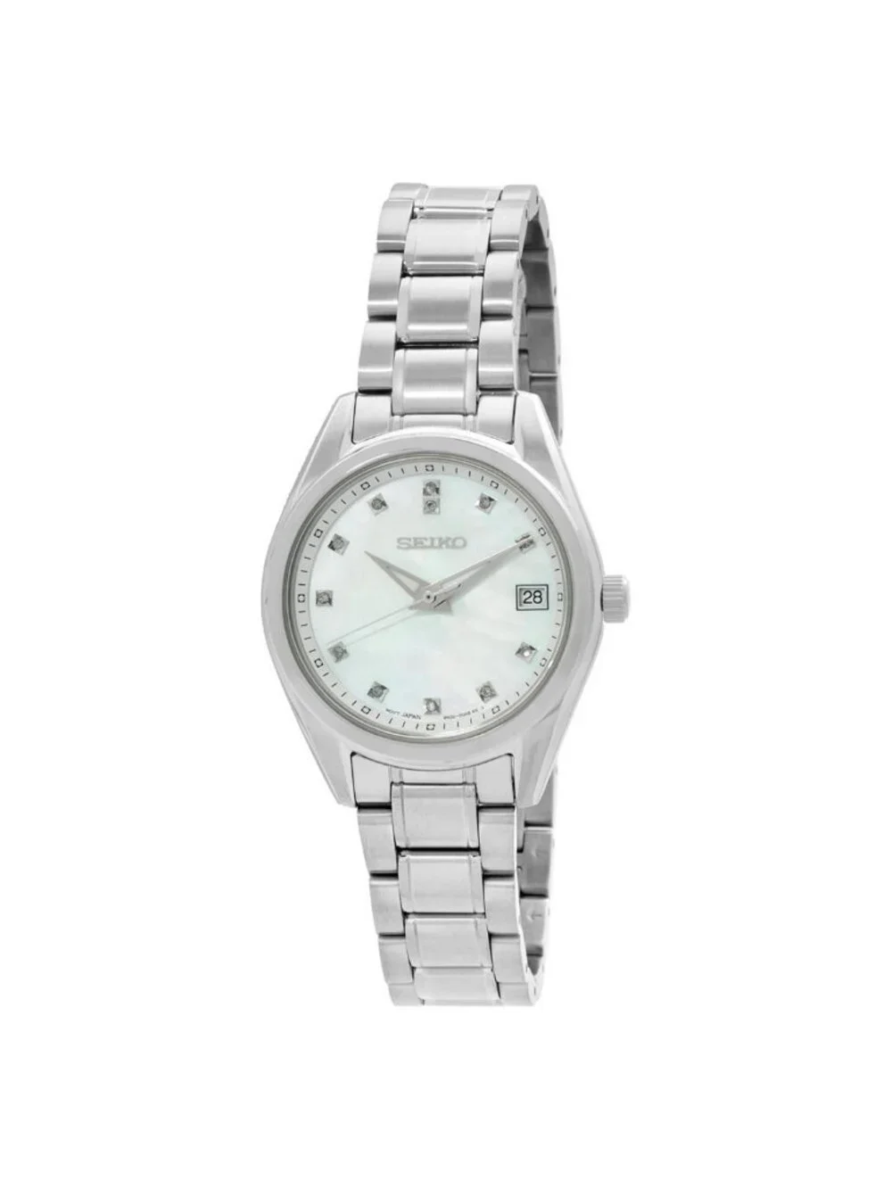 NWT Seiko Diamond Quartz Mother of Pearl Dial Ladies Watch